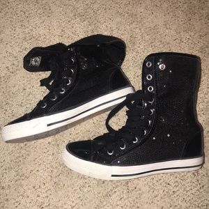 “Gotta Flurt” sequined hiptop boots size 5.5